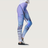 Abstrakt Modernes Fraktal Art Lavendel Leggings (Rechts)