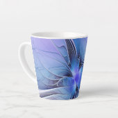 Abstrakt Modernes Fraktal Art Lavendel Milchtasse (Linke Ecke)