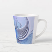 Abstrakt Modernes Fraktal Art Lavendel Milchtasse (Rechts)
