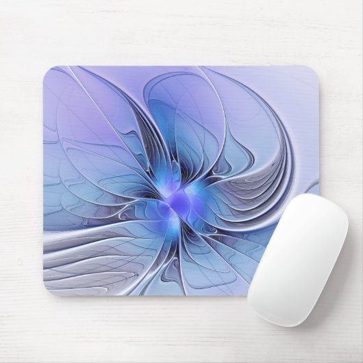 Abstrakt Modernes Fraktal Art Lavendel Mousepad (Mit Mouse)