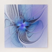 Abstrakt Modernes Fraktal Art Lavendel Puzzle (Horizontal)