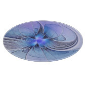 Abstrakt Modernes Fraktal Art Lavendel Schneidebrett (Ecke)