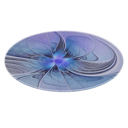 Abstrakt Modernes Fraktal Art Lavendel Schneidebrett (Ecke)