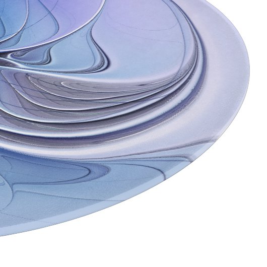 Abstrakt Modernes Fraktal Art Lavendel Schneidebrett (Ecke)