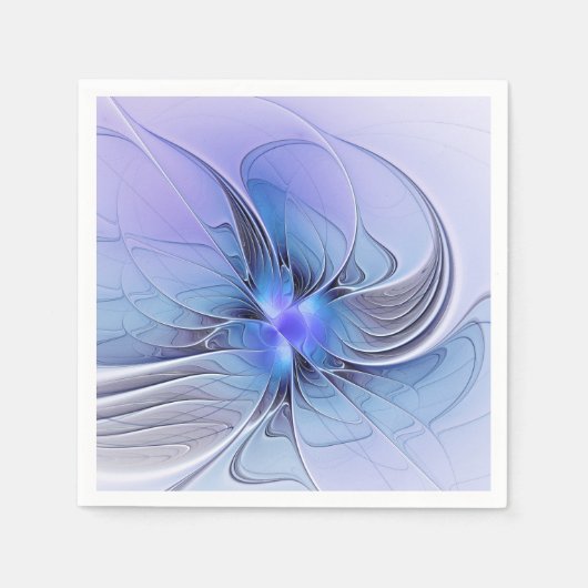 Abstrakt Modernes Fraktal Art Lavendel Serviette (Vorderseite)