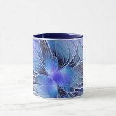 Abstrakt Modernes Fraktal Art Lavendel Tasse (Zentrum)