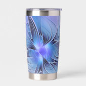 Abstrakt Modernes Fraktal Art Lavendel Thermobecher (Links)