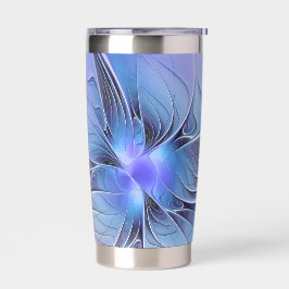 Abstrakt Modernes Fraktal Art Lavendel Thermobecher