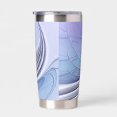 Abstrakt Modernes Fraktal Art Lavendel Thermobecher (Rechts)