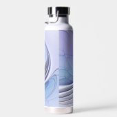 Abstrakt Modernes Fraktal Art Lavendel Trinkflasche (Rechts)