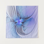 Abstrakt Modernes Fraktal Art Lavendel Wandteppich (Vorderseite (Horizontal))