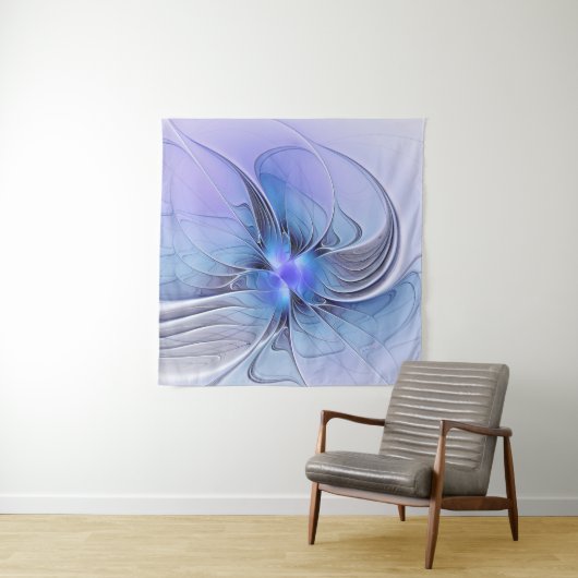 Abstrakt Modernes Fraktal Art Lavendel Wandteppich (Beispiel)
