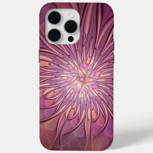 Abstrakt Modernes Fraktal Florenz Kunst, Dichtung Case-Mate iPhone Hülle (Rückseite)