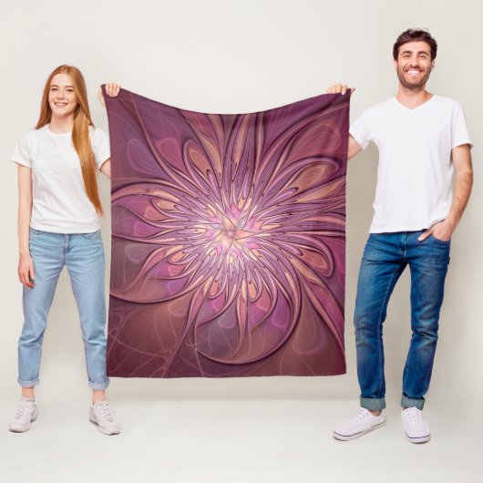 Abstrakt Modernes Fraktal Florenz Kunst, Dichtung Fleecedecke (Beispiel)