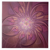 Abstrakt Modernes Fraktal Florenz Kunst, Dichtung Fliese (Vorderseite)