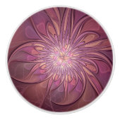 Abstrakt Modernes Fraktal Florenz Kunst, Dichtung  Keramikknauf (Vorderseite)