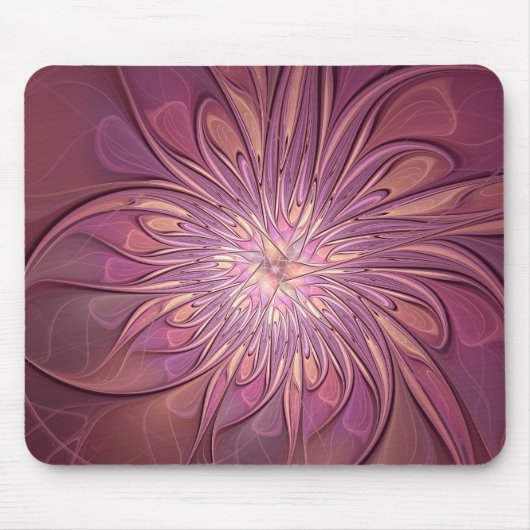 Abstrakt Modernes Fraktal Florenz Kunst, Dichtung  Mousepad (Vorne)