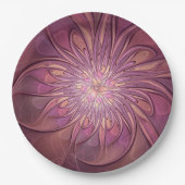 Abstrakt Modernes Fraktal Florenz Kunst, Dichtung Pappteller (Vorderseite)