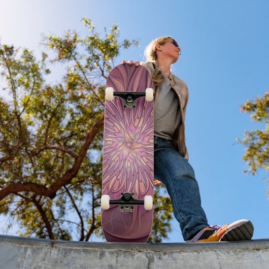 Abstrakt Modernes Fraktal Florenz Kunst, Dichtung Skateboard (Außen 1)