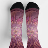 Abstrakt Modernes Fraktal Florenz Kunst, Dichtung Socken (Oben)