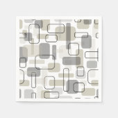 Abstrakt modernes geometrisches Design im Mittelal Serviette (Vorderseite)