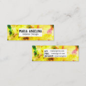 Abstrakt Modernes goldfarbenes Gold Mini Visitenkarte (Vorne/Hinten)