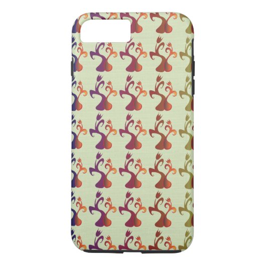 Abstrakt Modernes Multicolor Tulip Blumendesign Case-Mate iPhone Hülle (Rückseite)
