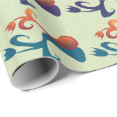 Abstrakt Modernes Multicolor Tulip Blumendesign Geschenkpapier (Rolleneckpunkt)