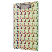 Abstrakt Modernes Multicolor Tulip Blumendesign Klemmbrett (Links)