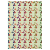 Abstrakt Modernes Multicolor Tulip Blumendesign Klemmbrett (Rückseite)