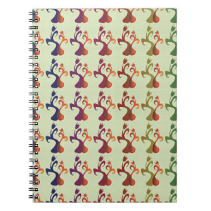 Abstrakt Modernes Multicolor Tulip Blumendesign Notizblock