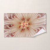 Abstrakt Modernes Peach Pasta Blume Fraktal Badhandtuch Set (Handtuch)