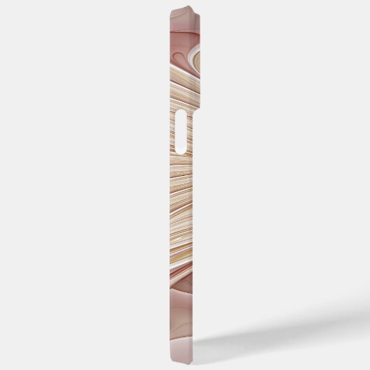 Abstrakt Modernes Peach Pasta Blume Fraktal Case-Mate iPhone Hülle (Rückseite / Rechts)