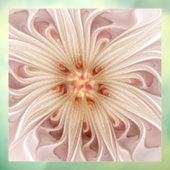 Abstrakt Modernes Peach Pasta Blume Fraktal Fensteraufkleber (Blatt 3)