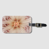 Abstrakt Modernes Peach Pasta Blume Fraktal Gepäckanhänger (Vorderseite (Horizontal))