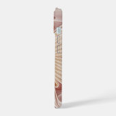 Abstrakt Modernes Peach Pasta Blume Fraktal iPhone 15 Hülle (Linke Seite)