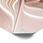 Abstrakt Modernes Peach Pasta Blume Fraktal Poster (Ecke)