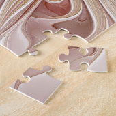 Abstrakt Modernes Peach Pasta Blume Fraktal Puzzle (Seite)