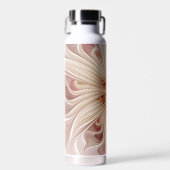 Abstrakt Modernes Peach Pasta Blume Fraktal Trinkflasche (Vorne)