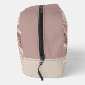 Abstrakt Modernes Peach Pasta Blume Fraktal Waschbeutel (Rechts)