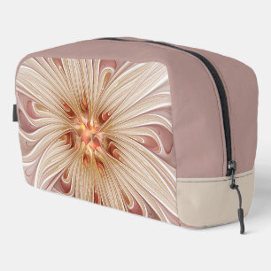 Abstrakt Modernes Peach Pasta Blume Fraktal Waschbeutel