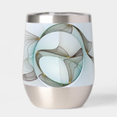 Abstrakt Modernes Türkis Braun Gold Elegante (Rückseite)