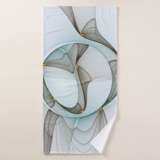 Abstrakt Modernes Türkis Braun Gold Elegante Badehandtuch (Badehandtuch)