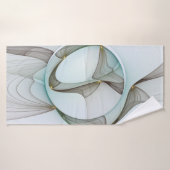 Abstrakt Modernes Türkis Braun Gold Elegante Badehandtuch (Badehandtuch)