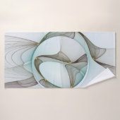 Abstrakt Modernes Türkis Braun Gold Elegante Badehandtuch (Badehandtuch)