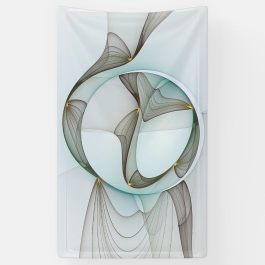 Abstrakt Modernes Türkis Braun Gold Elegante Banner (Vertikal)