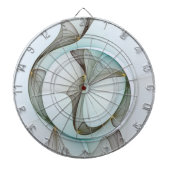 Abstrakt Modernes Türkis Braun Gold Elegante Dartscheibe (vorne)