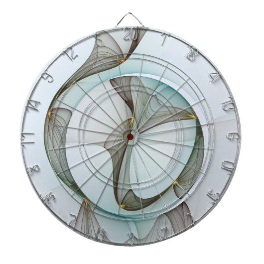 Abstrakt Modernes Türkis Braun Gold Elegante Dartscheibe (vorne)