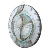 Abstrakt Modernes Türkis Braun Gold Elegante Dartscheibe (Vorderseite rechts)