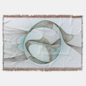 Abstrakt Modernes Türkis Braun Gold Elegante Decke (Vorderseite)